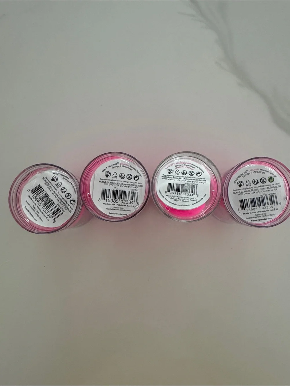 NEW Original Beautyblender Hot Pink Makeup Sponges - Set of 4